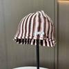 Personalized Trend Striped Knitted Pullover Hat Women'S Season Foreign Gas Bucket Hat Parent-Child Warm Wool Hat