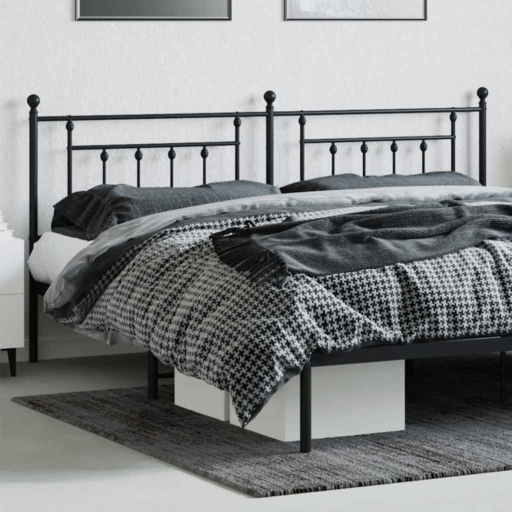 Schwarz Kopfteil Metall 200 Cm Vidaxl - Bild 2