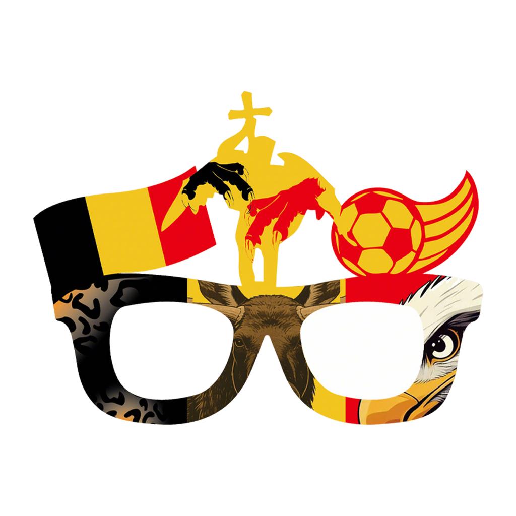 Flag Glasses, Fan Cheering Props, Football Decorations, Mascot Glasses Frames