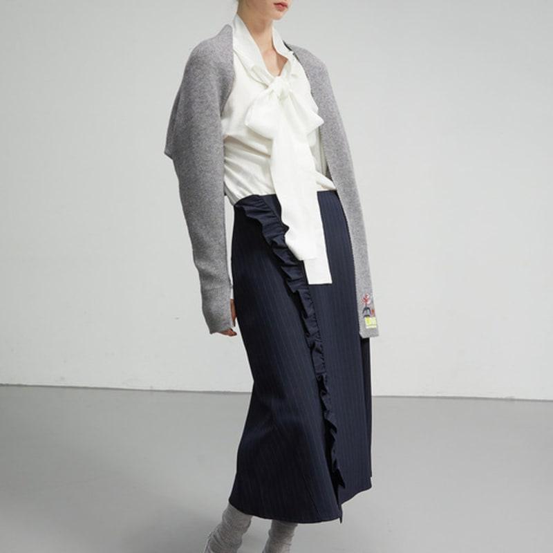 Iannmore Asymmetrischer Strickcape Schal_GY