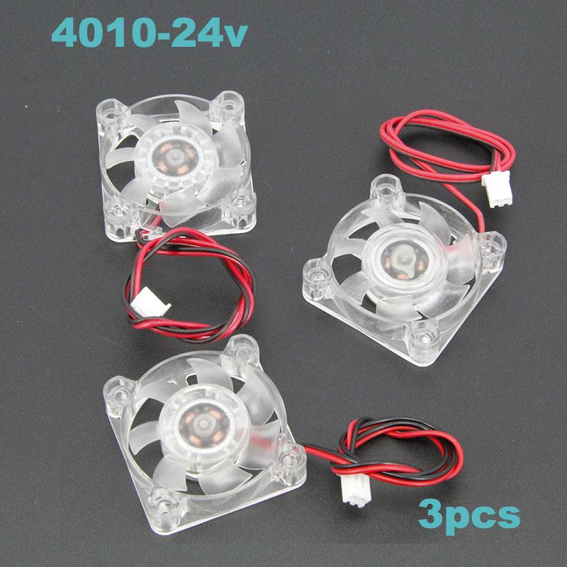 4010 40x40x10mm 4cm Hydraulic Bearing 2pin DC 5v 12v 24v Cooling Brushless Fan Transparent white LED light Emitting