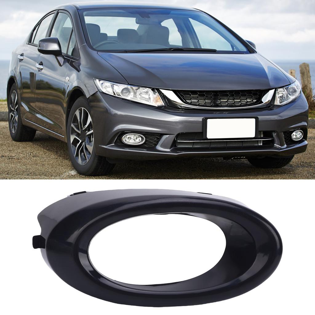Fog Light Cover Shockproof Strong Structure Fog Lamp Bezel Bumper Insert Replacement for Si Sedan 2013-2015