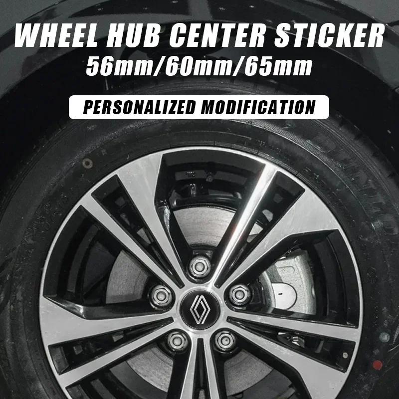 For Renault Austral Kadjar Megane Captur Arkana Dacia Logo Rim Cover 4Pcs 56mm 60mm 65mm Car Wheel Center Hub Cap Stickers