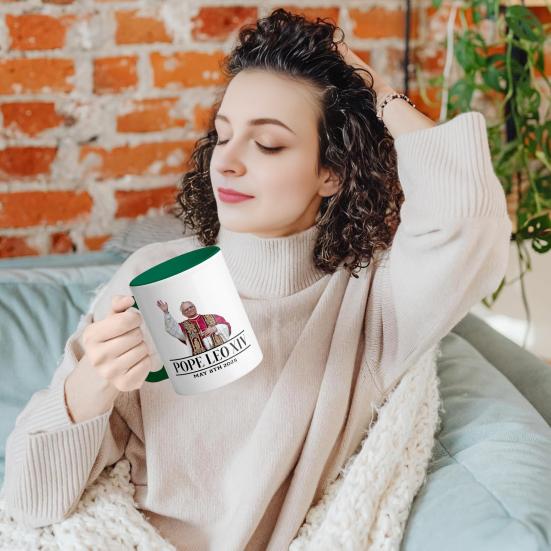 Funny Coffee Cup Pope Leo XIV Commemorative Mug Microwave Safe Ceramic