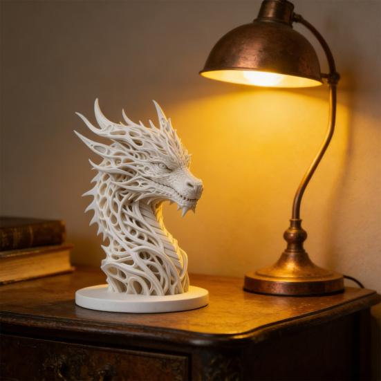 3D-gedruckte Fantasy-Drachenfigur Geschnitzte Drachenstatue Skulptur Heim Wohnzimmer Schlafzimmer Büro Dekoration Ornament