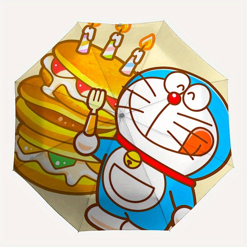 

1pc Doraemon Automatic Open/close Umbrella, Heavy-Duty Iron Frame, Folding Portable Design, Travel, Everyday Use177