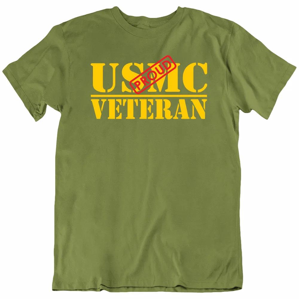 US Marine Corps Veteran Proud USMC Military TShirt 100 Cotton ONeck Summer Short Sleeve Casual Unisexs Tshirt Size S3XL