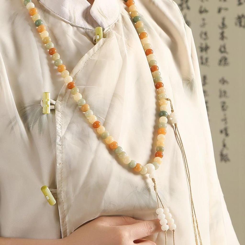 108-Bead Bodhi Multi-Strand Tassel Bracelet