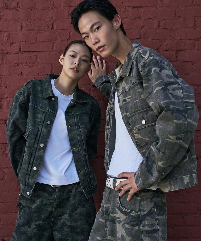 PROJECT3 Camo Denim Track Jacket [Beige Camo]_Tj0383