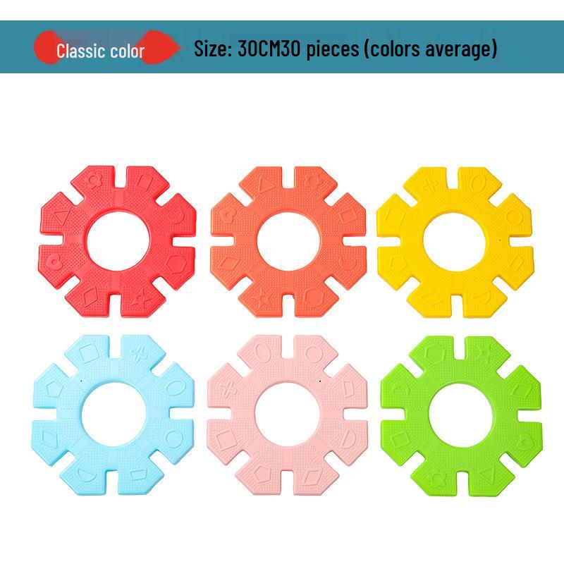 Super Large 26CM Snowflake Plates - Kindergarten Outdoor Construction Game Blocks for Parent-Child Play