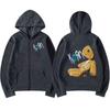 Korn Issues Rocková kapela Nová Černá mikina s kapucí na zip Metal Gothic Vintage Oversized Mikiny na zip Streetwear Muži Ženy Bundy Kabáty