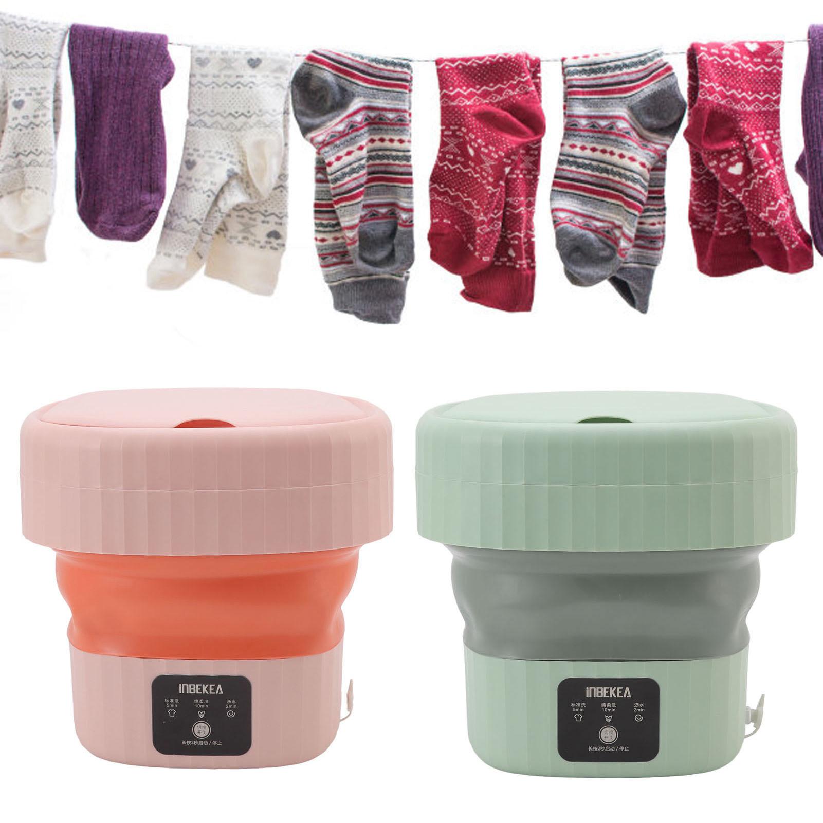 6л Портативная складная стиральная машина Ведро для одежды носков и нижнего белья — фото 3