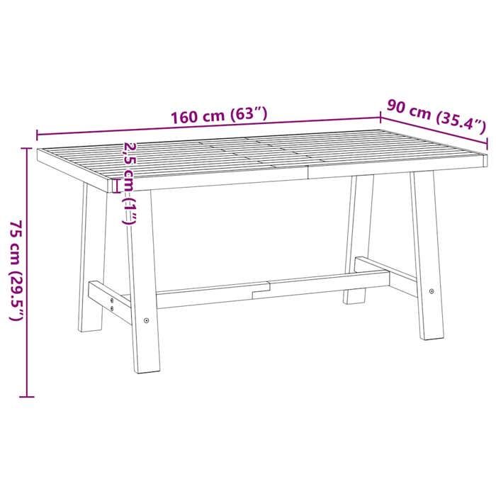 VidaXL Table à manger NOAIN pieds en forme de A 160x90x75cm massif pin, table de salle à manger, table de dîner, table de 4100042