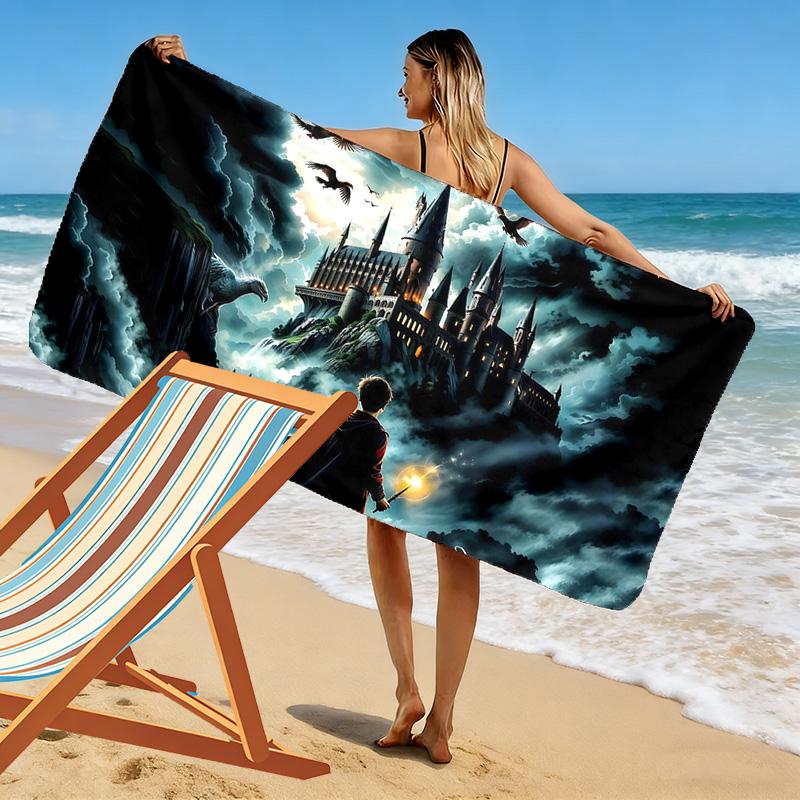 Harry Potter2 Print Beach Towel, Large Soft Quick Dry Towel for Beach Camping Swimming