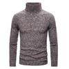 Autumn Winter Fleece Sweater Men Thicker Turtleneck Warm Pullover Slim Fit Man Clothes Luxury Brand Black Brown Jumpers Elastic