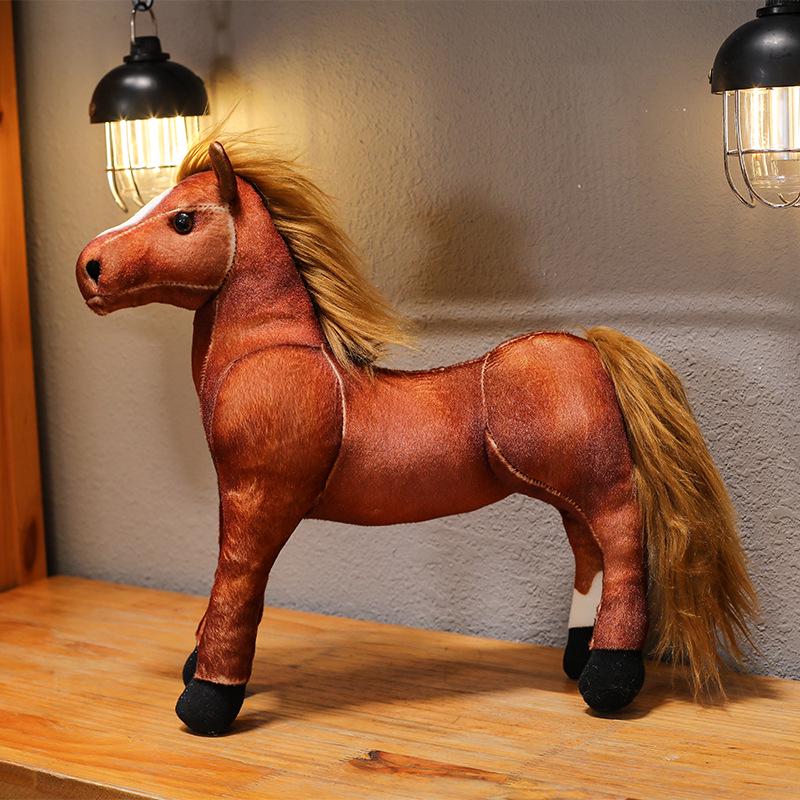 

Милая плюшевая кукла-пони - Имитация лошади, покрытой кровью и потом, Подарок на день рождения для девочек 40 cm