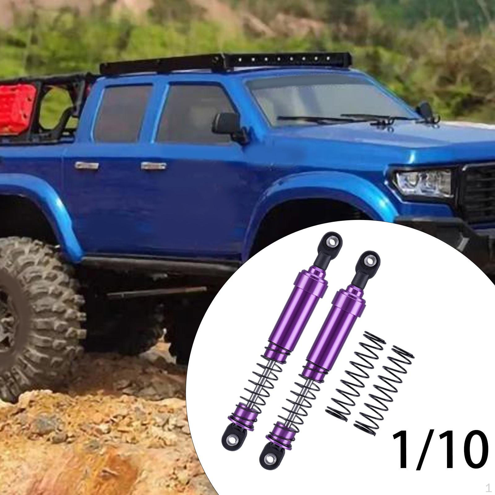 

2 шт. 1/10 RC автомобільний амортизатор металевої пружини аксесуар, запасна частина зібраний демпфер Фіолетовий