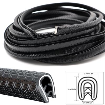 5M Car Door Anti Collision Strip with Steel Disc Bumper Trim Edge Scratch Protector Seals Engine Hood Trunk Lid Sealing Guard