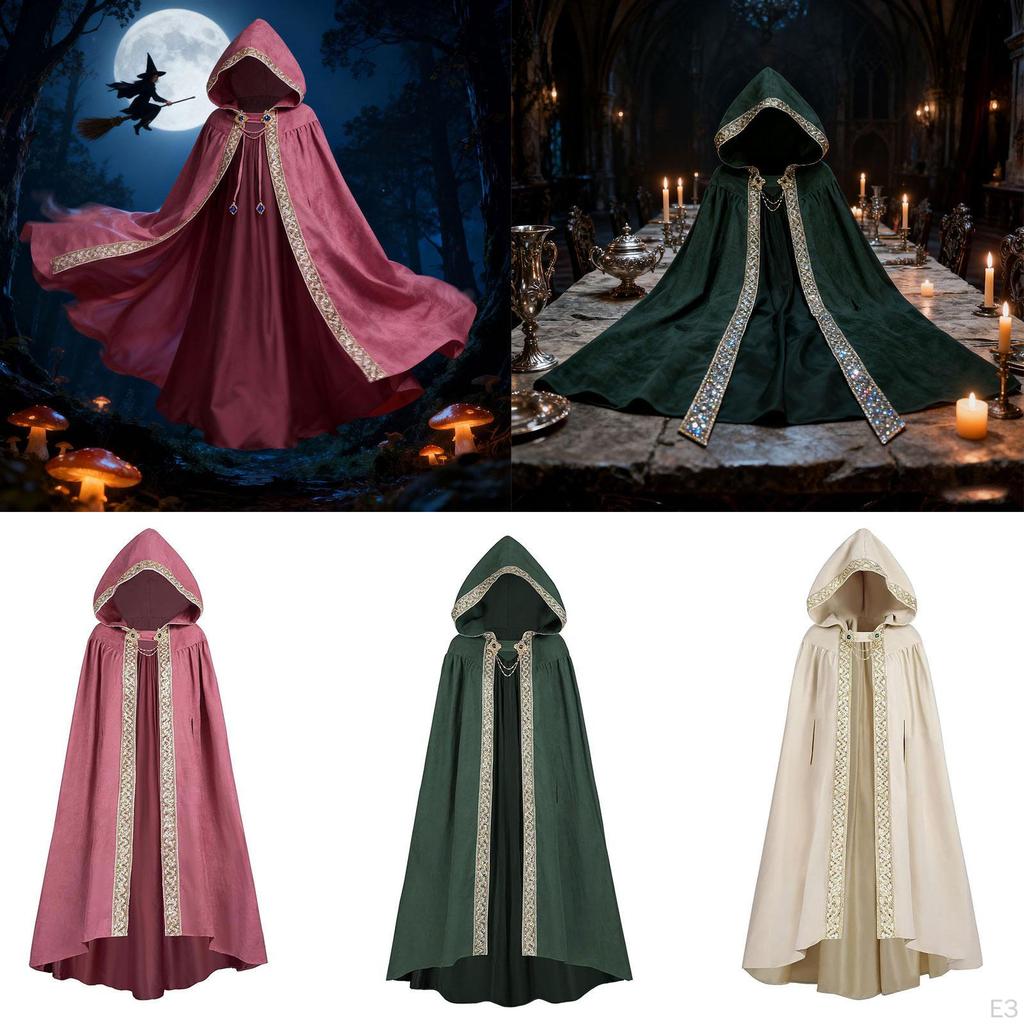 Hooded Cape, Witch Costume for Halloween, Carnival And Christmas