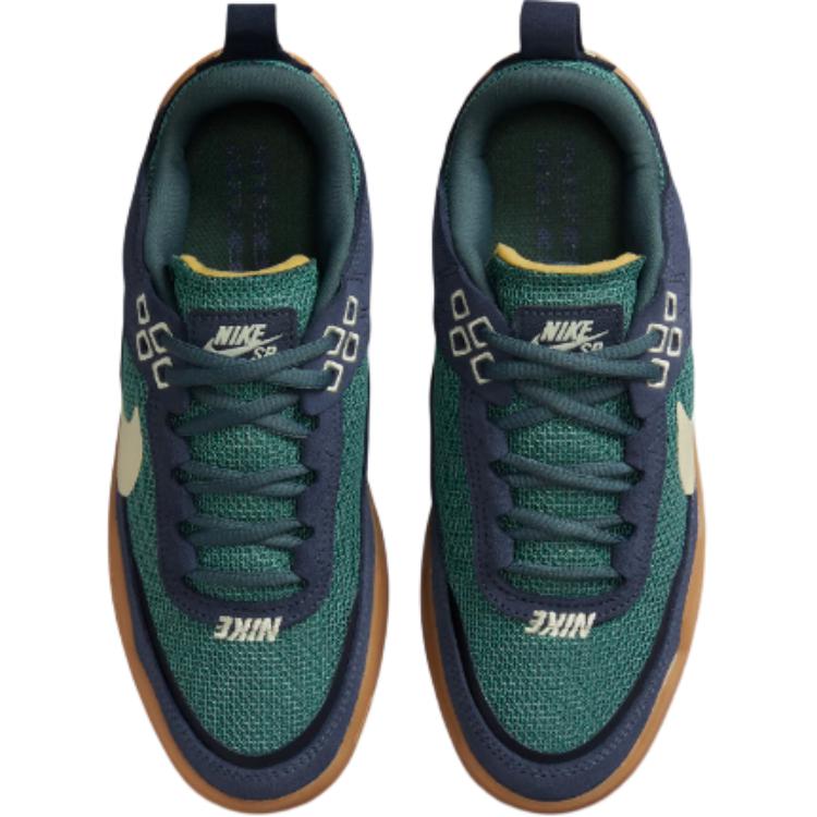 Nike Den první SB GS Thunder Blue Vintage Green Gum Dětské tenisky Gumově-Světle hnědá Alabastr FN4210-401