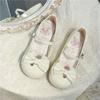 Sweet and cute rabbit bow Lolita shoes 2025 new daily versatile design Mary Jane princess shoes