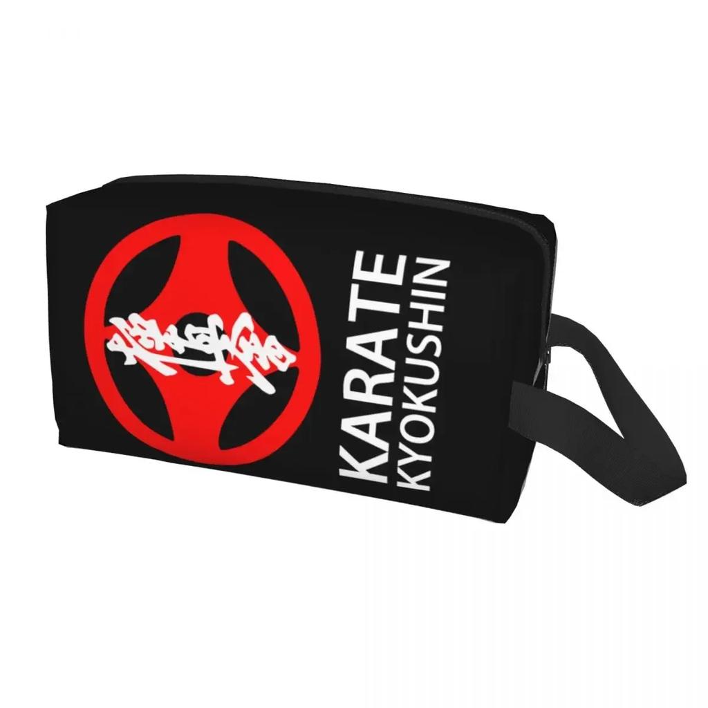 Karate Kyokushin Toiletry Bag for Women Martial Organizer Lady Beauty Storage Dopp Kit Case