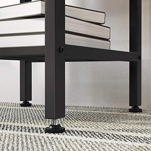 Hoher Tisch, Esstisch, Bartisch mit Weinglas- und Flaschenständer, für Wohnzimmer, Küche, 110 x 40 x 90 cm, industriell