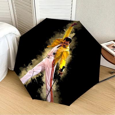 1pc Freddie Mercury, Iconic Performance Automatic Folding Umbrella, Portable Collapsible Design, Casual Outdoor Accessory L1202049