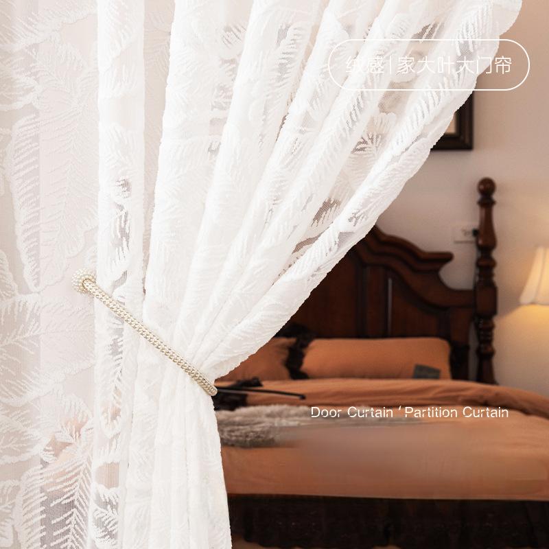 2025No-Drill Door Curtain Partition Curtain Bedroom Sheer Curtain Living Room Blocking Curtain Sheer Door Curtain
