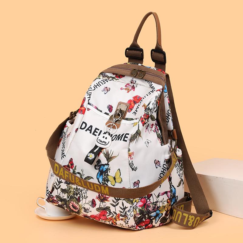 Ny Högkvalitativ retro Damaxelväska Stor Kapacitet Oxford Tygväskor Damer Ryggsäck Kvinna Färg Tote Kvinnor Axelryggsäckar