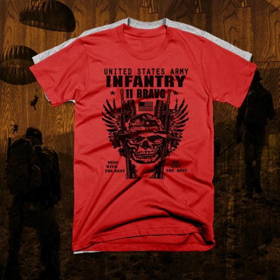 Army infantry t-shirt 11 Bravo Iraq Afghan War Military Combat Veteran USA tee S