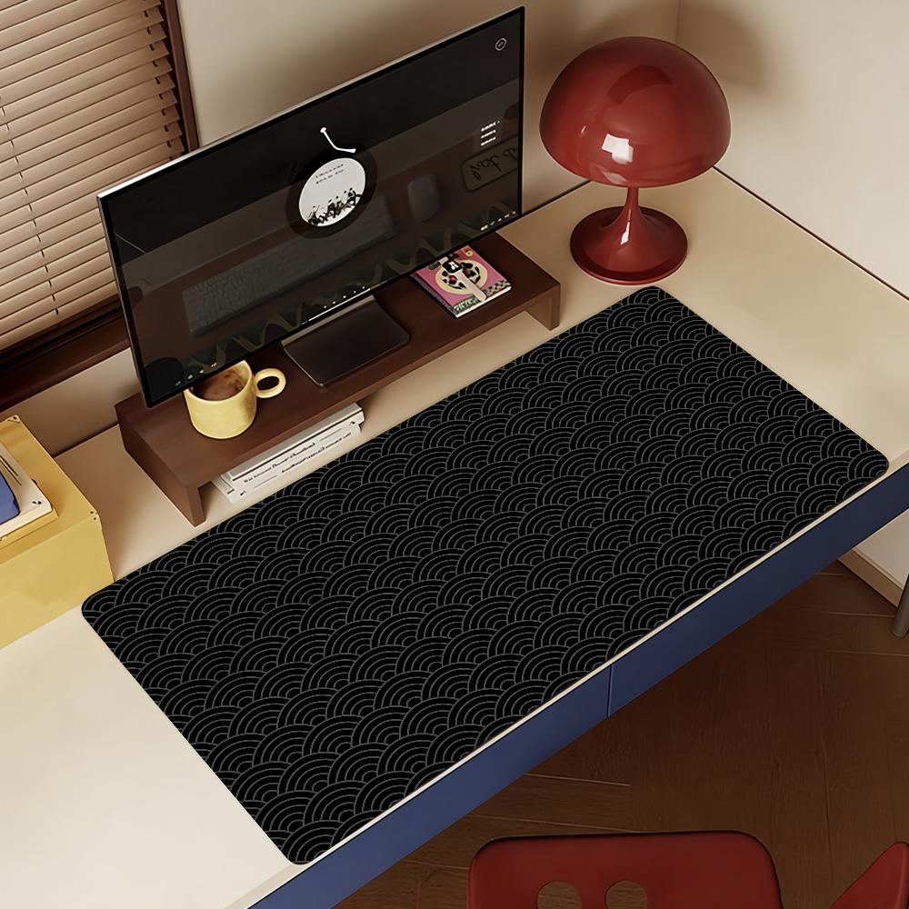 Japanese Style Seigaha Mouse Pad Non-slip Rubber Gamer Balance Computer Mat Decoracion Deskmat Laptop Office Large