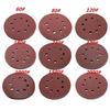 10 Pcs 125mm 5inch 8 Holes Hook Loop Sanding Discs Grit Orbital Sander Pad Mat
