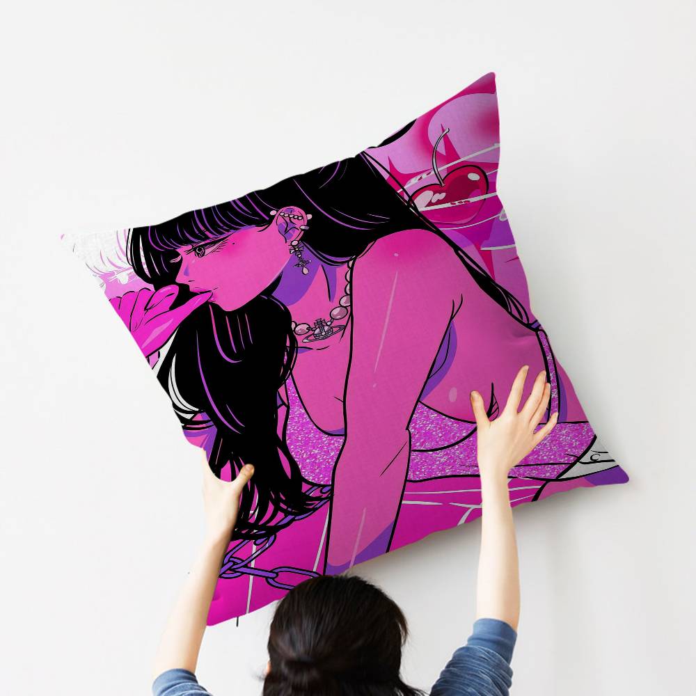 Ins Japanischer Anime Kissen Geschenke Heim Büro Einrichtung Schlafzimmer Sofa Auto Kissenbezug Hülle 45x45cm