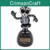 Delightful Solar Power Shaking Head Skeleton Halloween Ornaments Action Figure Gift Toy For Kids