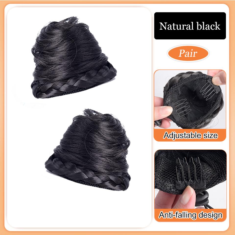 

WTB Синтетична перука з котячими вухами Сумка Перука Жіночий пучок для збільшення об’єму волосся Пухнастий круасан Кліп-он Нещодавно оновлена ​​кулькова голова