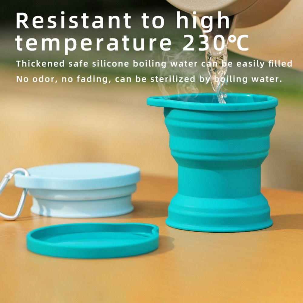 Silicone Retractable Folding Cup Portable Telescopic Drinking Mug Outdoor Coffee Handcup  Camp
