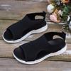 Fashion Ladies Shoes 2025 High Quality Buckle Strap Women's Sandals New Closed Toe Office Summer Solid Wedge Sandals Zapatos