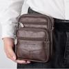 Pánská nová taška crossbody z pravé kůže Vertikální trendy multifunkční taška přes rameno Aktovka Ležérní cestovní taška Messenger