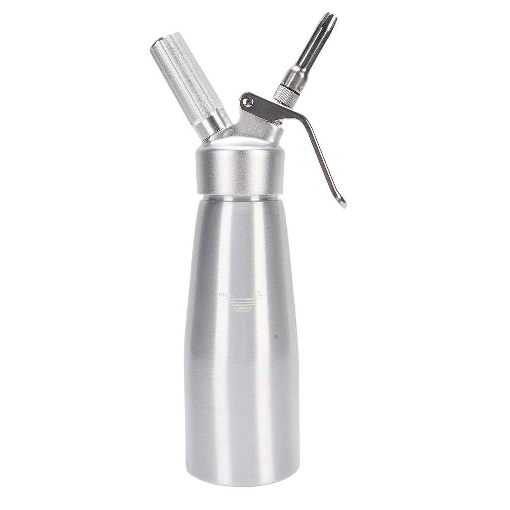 Whipped Cream Dispenser 500ml Professional Aluminum Whip Cream Maker Canister with 3 Nozzles