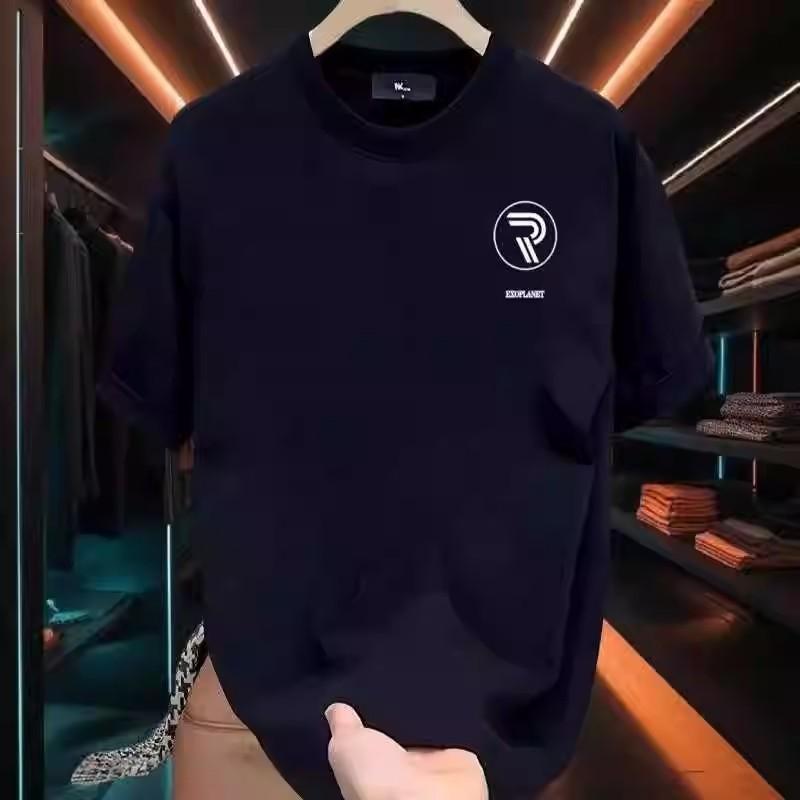 Amerikanisches Raufbold Schönes Schweres Baumwoll Kurzarm T-Shirt, Blau Herren und Damen Trendige Marke Street Locker Rundhals Oberteil