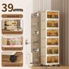 Multi-layer Folding Plastic Storage Cabinet: Shoe, Toy, and Medicine Organizer for Living Room