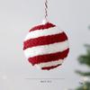 Plush Surface Christmas Tree Pendant 10CM Hanging Balls Ornament  Christmas Tree