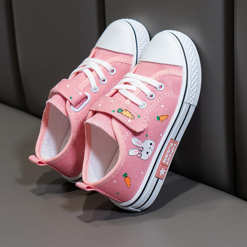 Children's Canvas shoes2026Spring New Breathable Girls' Shoes, Unisex, Fashionable and Versatile Soft-soled Casual Shoes for Students