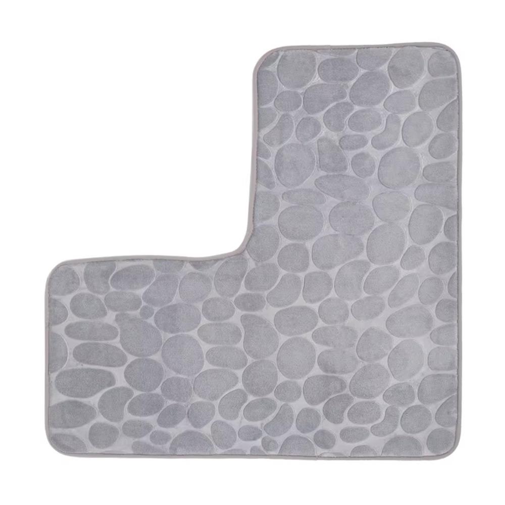 

Non-slip Bath Mat L-Shaped Bathroom Rug NEW Floor Foot Mat кавовий