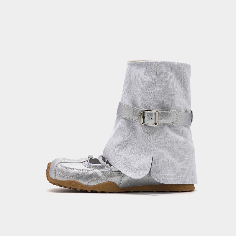 

[Fanfna] Ballet shoes women s summer platform training single shoes Mary Jane shoes cool boots stacked short boots 40 синий