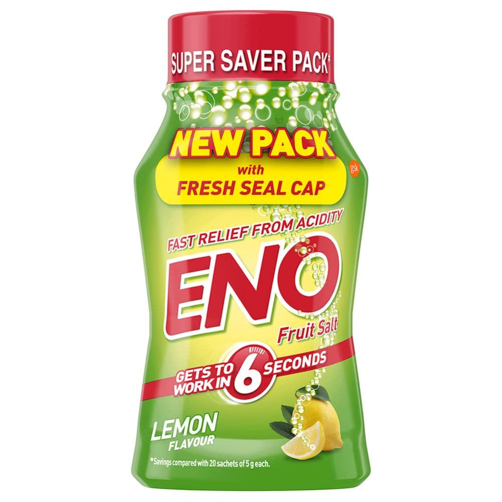 

Eno Fruit Salt Lemon Flavour 100g Bottle Instant Relief Antacid Powder Works Fast Gentle On Stomach Travel Friendly Digestive Health Supplement