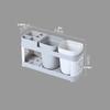 Chic Hollow Design Toothbrush & Toothpaste Holder Set with Drain - Ideal for Bathroom Organization, Home Decor