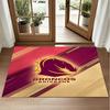 Brisbane Broncos Design Crystal Velvet Rug Soft Decorative Mat for Bedroom Entrance