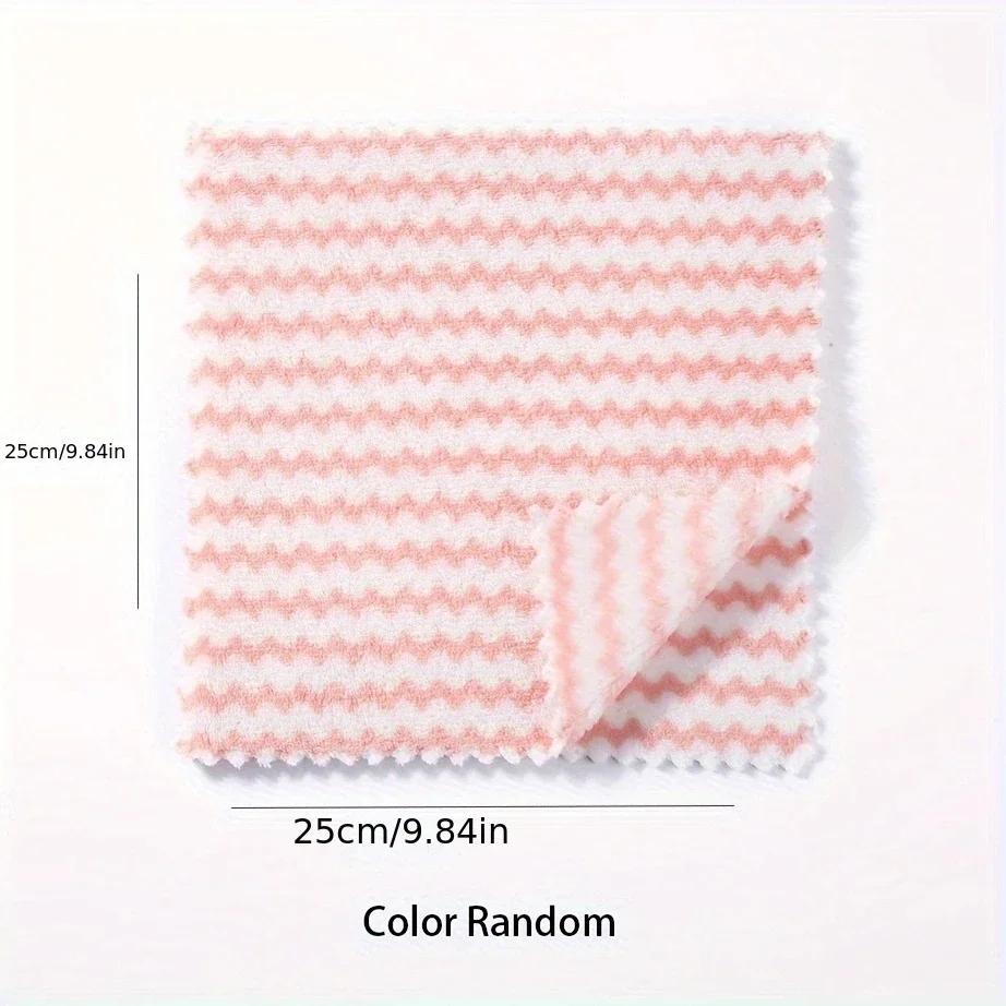 10pcs Coral Fleece Microfiber Dish Towels, Soft Absorbent Dish Cloths, Machine Washable Reusable For Kitchen, Bathroom,
